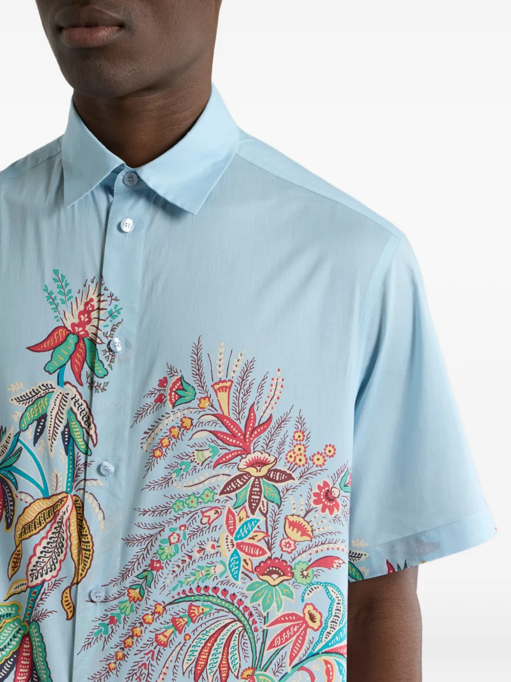 ETRO Overhemd met bloemenprint Blauw