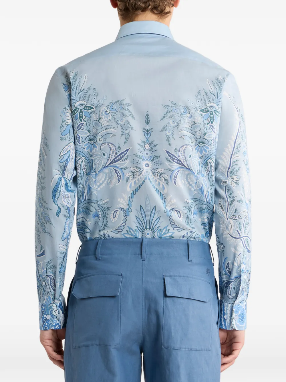 ETRO Overhemd met bloemenprint Blauw