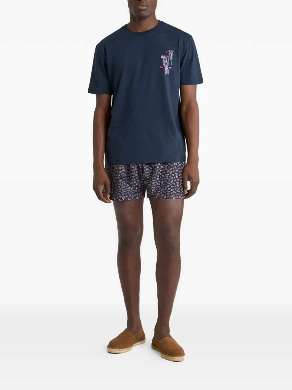 ETRO Zwembroek met paisley-print Blauw