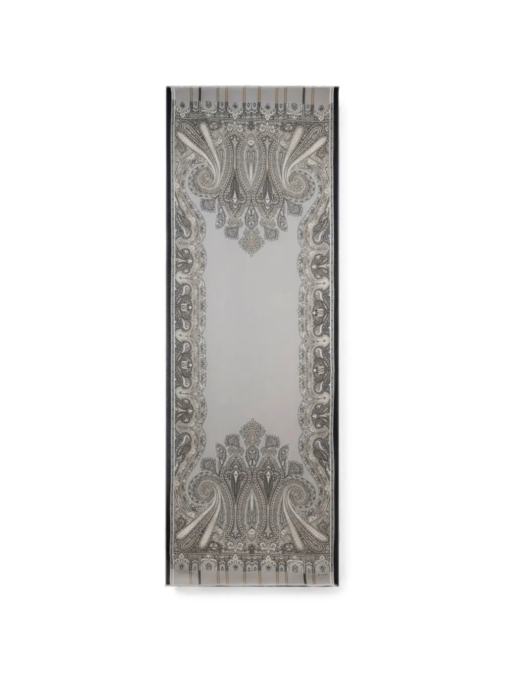 ETRO Paisley-print chevron scarf - Grigio