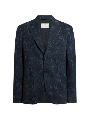 ETRO BEN ESSERE ペイズリー柄ナイロンジャケット ETRO ペイズリー ジャケット | ブルー | FARFETCH JP