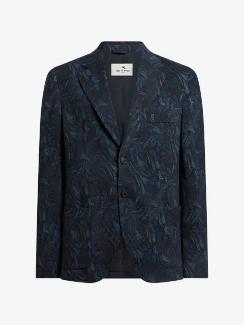 ETRO paisley-motif single-breasted blazer