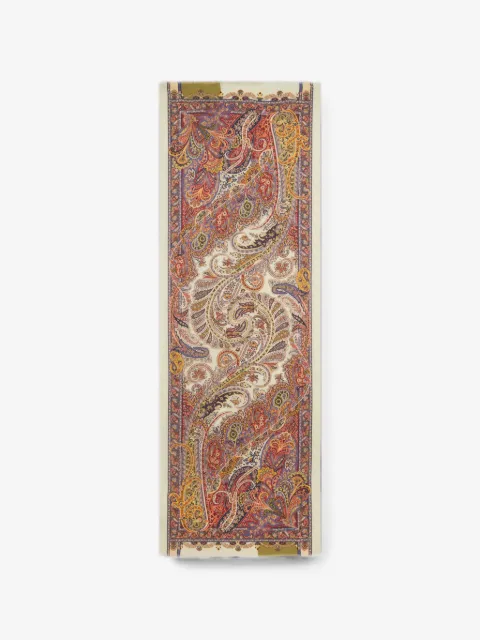 ETRO cashmere and silk scarf with Paisley print