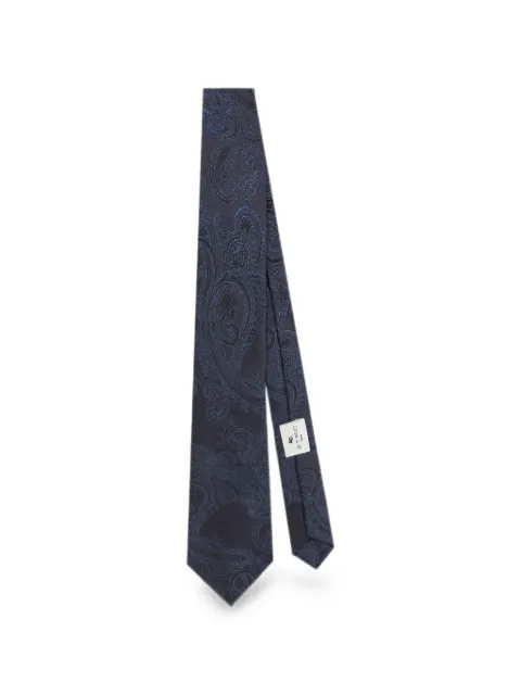 ETRO silk jacquard tie with Paisley motif