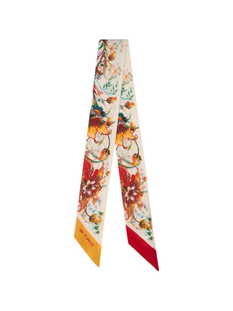 ETRO floral-motif silk scarf