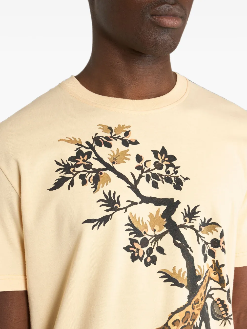 ETRO T-shirt met giraffe-print Beige