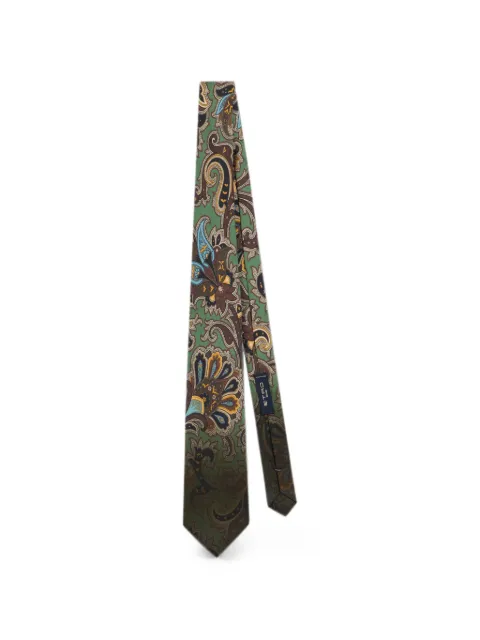 ETRO silk tie with floral Paisley motif
