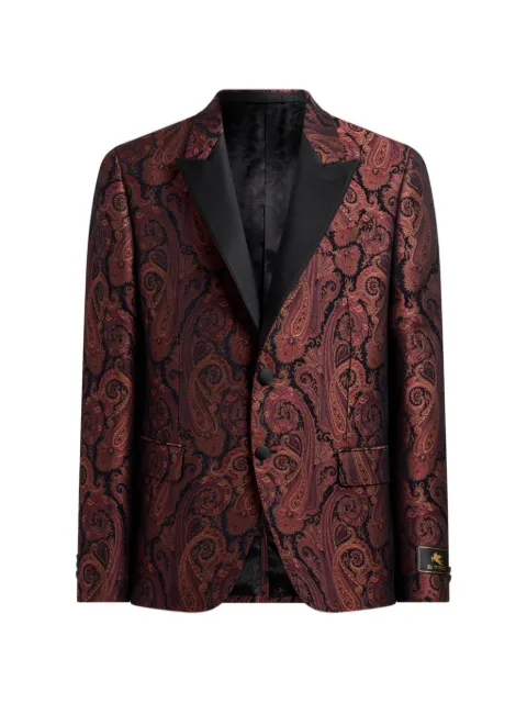 ETRO chenille jacquard single-breasted jacket with Paisley motif