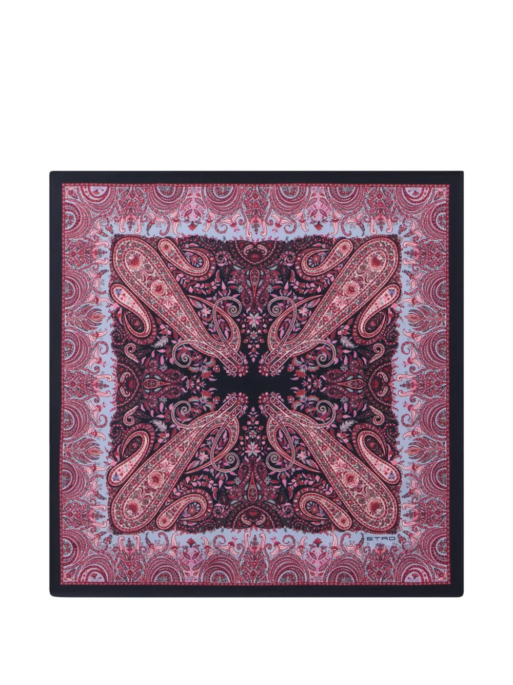 ETRO paisley-print silk pocket square scarf - Viola