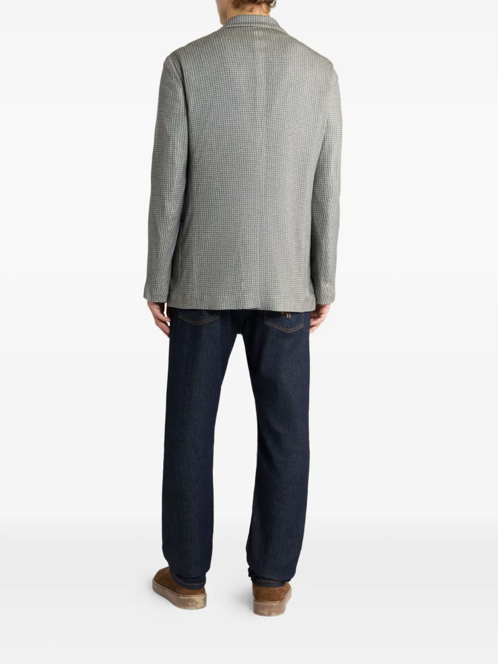 ETRO Blazer met pied-de-poule print Grijs