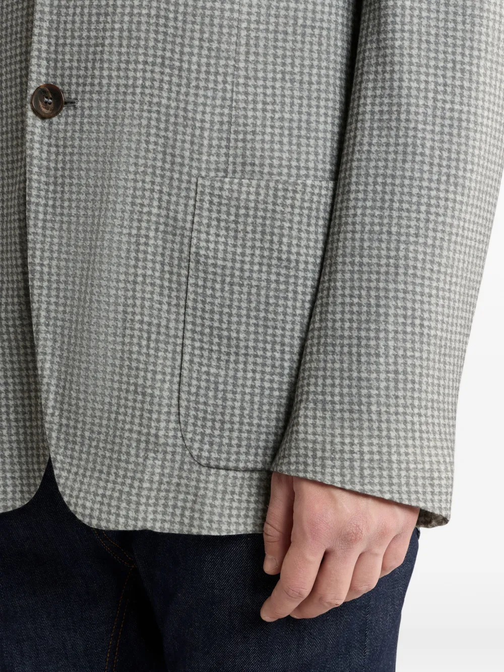 ETRO Blazer met pied-de-poule print Grijs