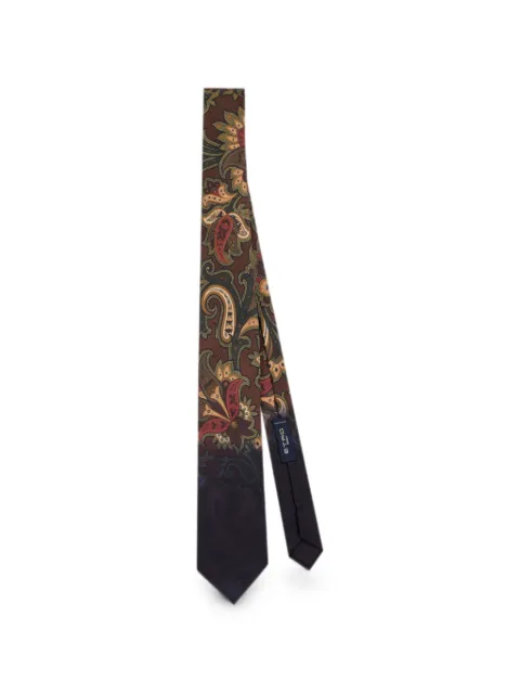 ETRO silk tie with floral Paisley motif