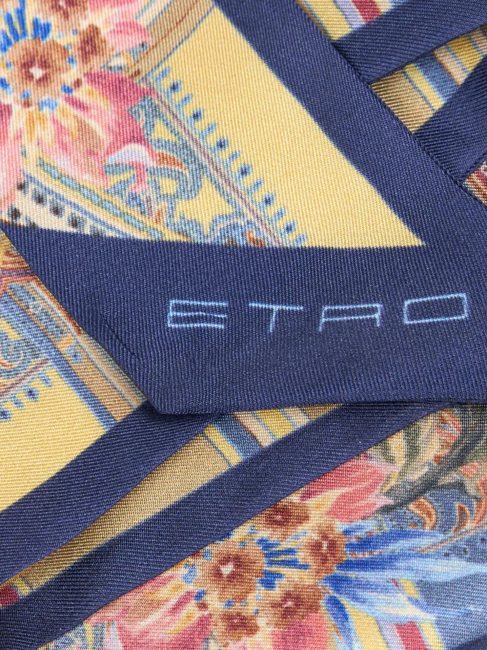 ETRO Zijden twill paisleyina met paisley-patroon Blauw