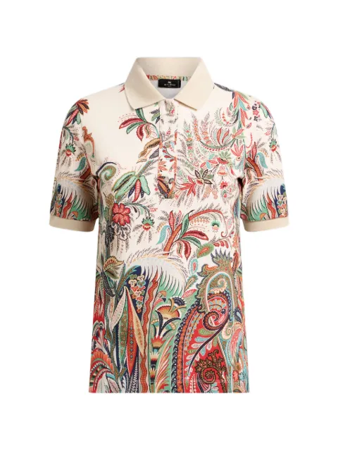 ETRO cotton paisley-motif polo shirt