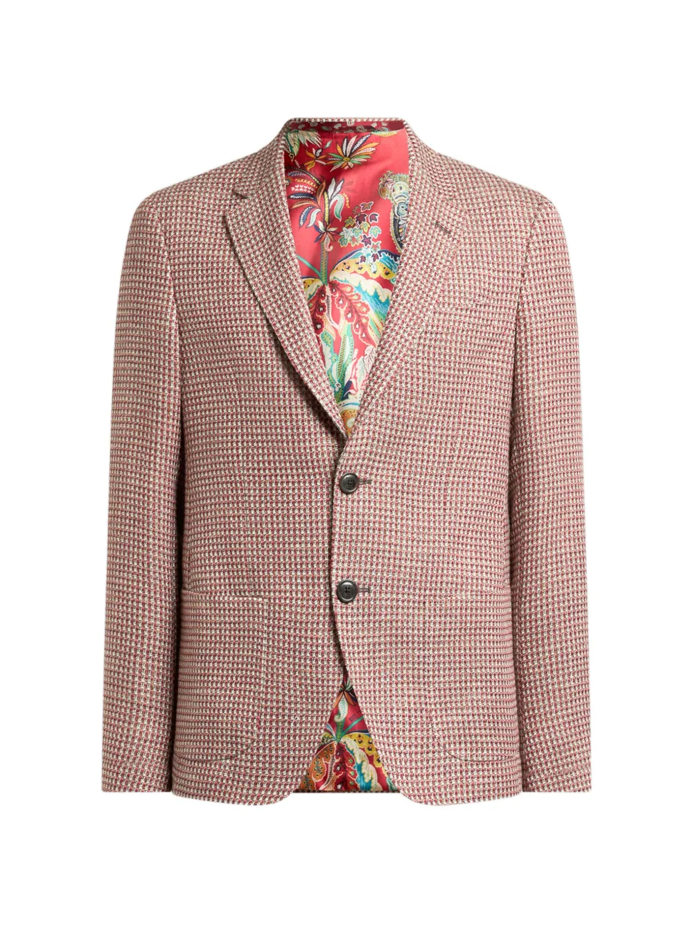 ETRO single-breasted tweed blazer - Red