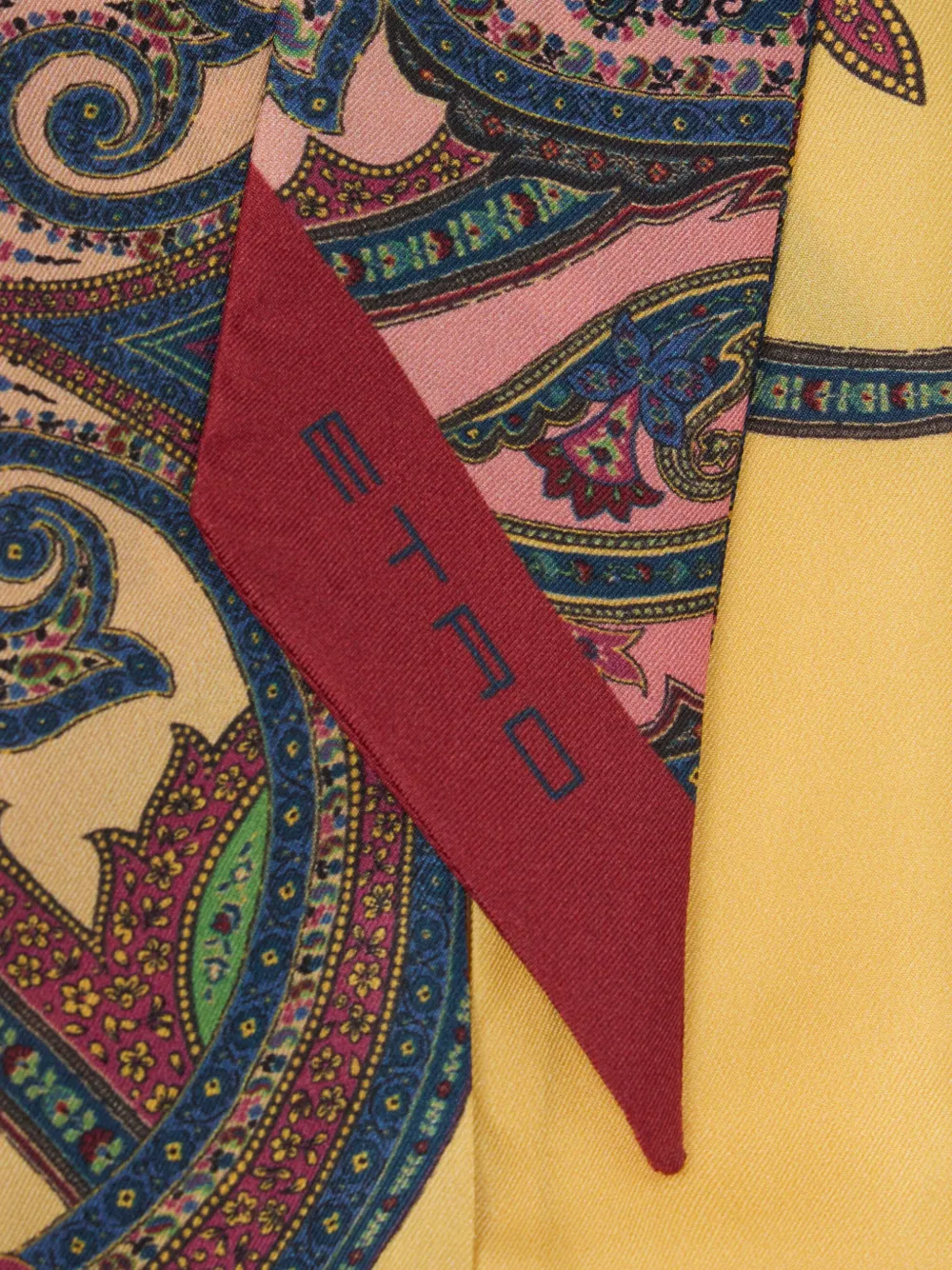 ETRO Zijden sjaal met paisley-print Geel