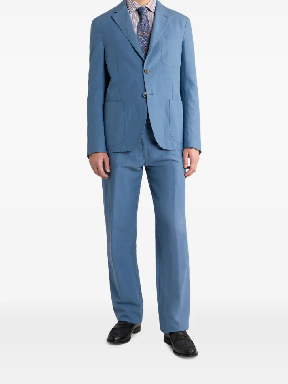 ETRO Blazer met enkele rij knopen Blauw