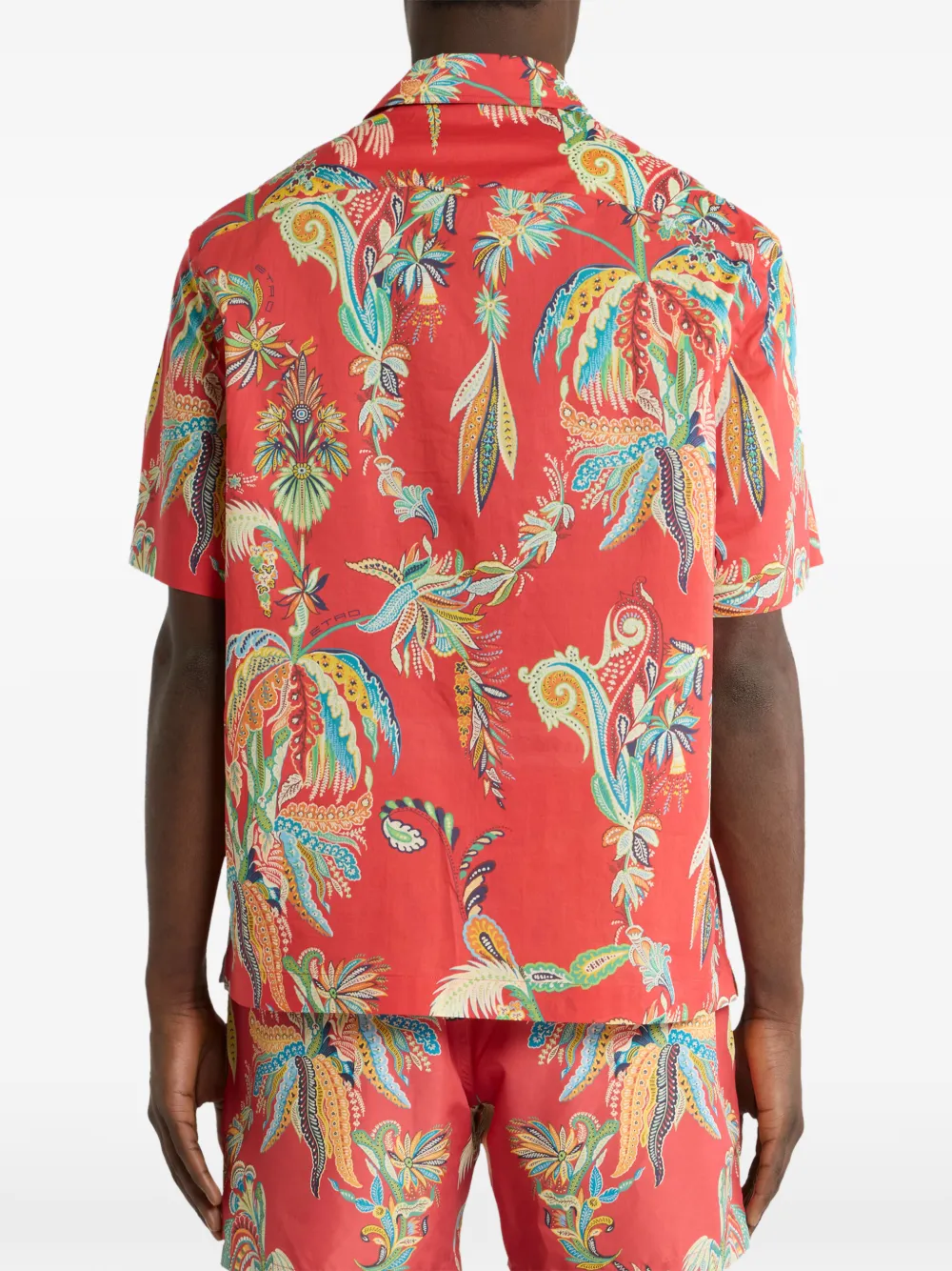 ETRO Overhemd met palmboomprint Rood