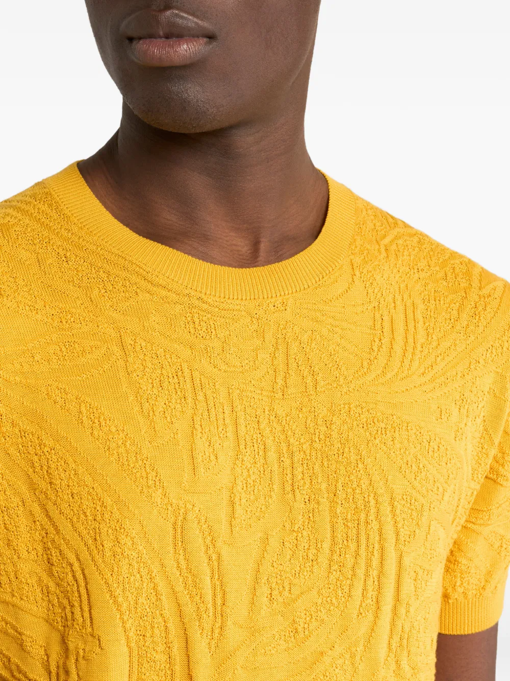 ETRO T-shirt met paisley-print Geel