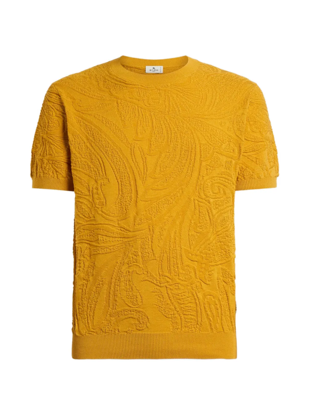 ETRO paisley-knit T-shirt - Gelb