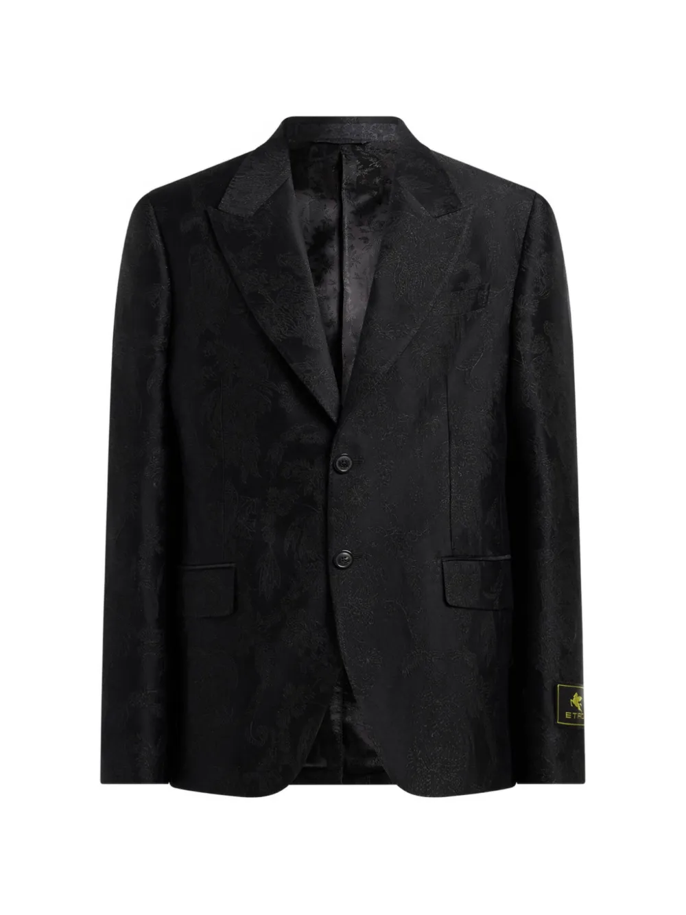 ETRO floral-jacquard single-breasted blazer - Nero