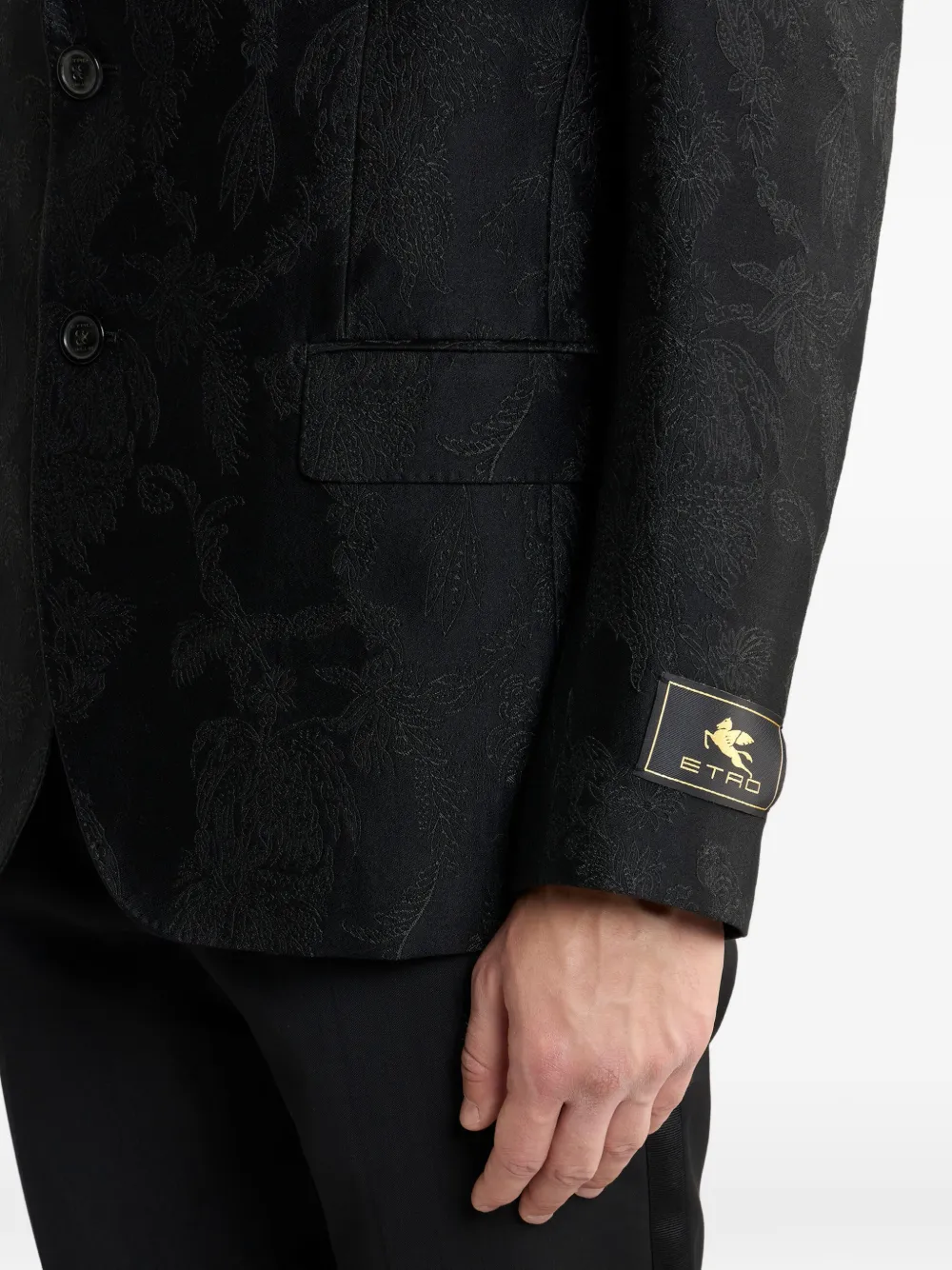 ETRO Blazer met enkele rij knopen Zwart