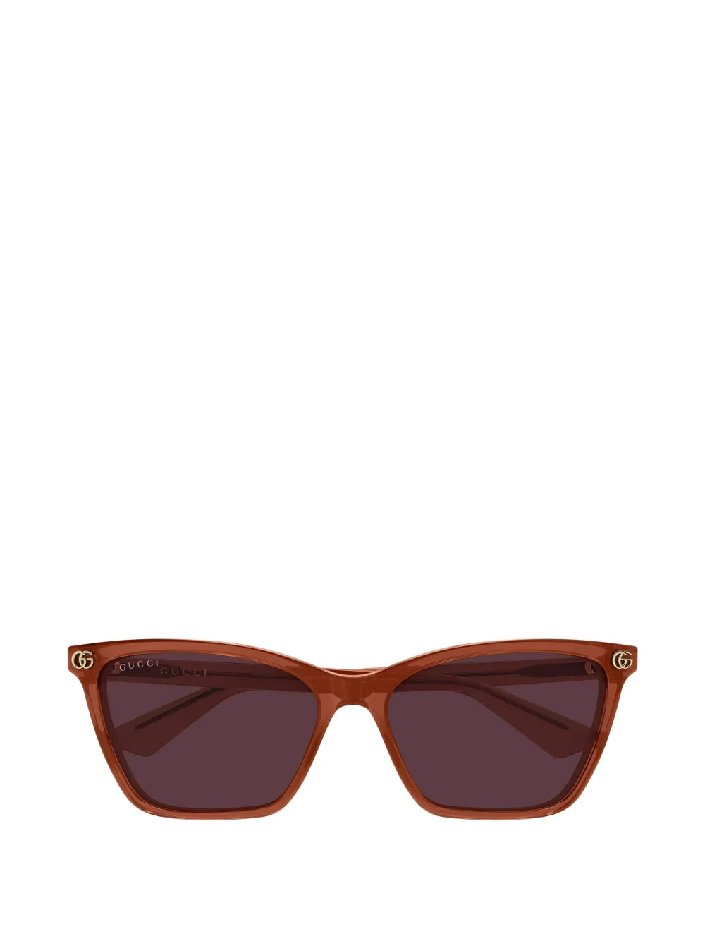 Gucci Eyewear Double G cat-eye sunglasses - Marrone