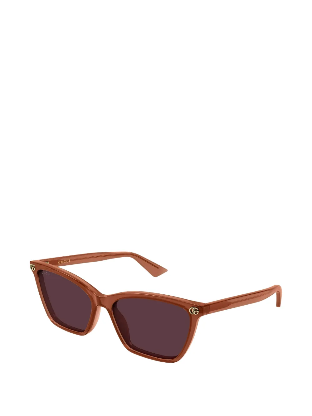  Gucci Eyewear Gafas De Sol Double G Con Montura Cat Eye - Marrón 