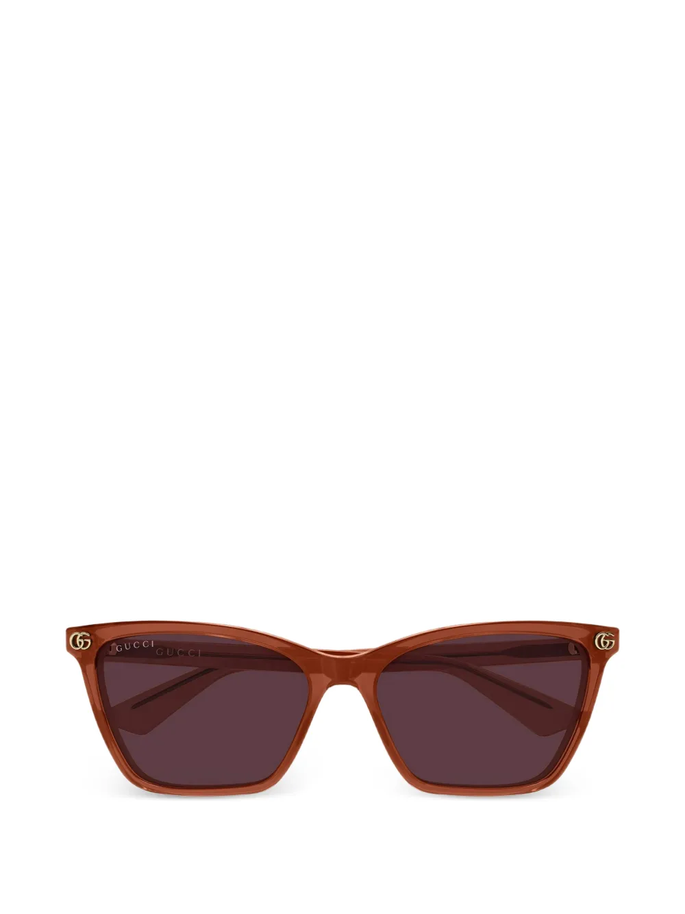 Gucci Eyewear Double G cat-eye sunglasses - Marrone