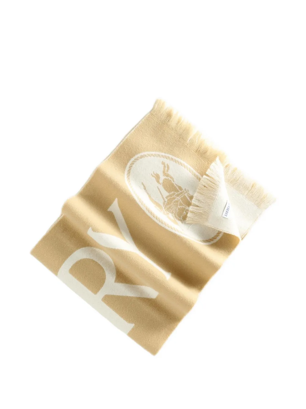 Burberry Sjaal met logo-intarsia Beige