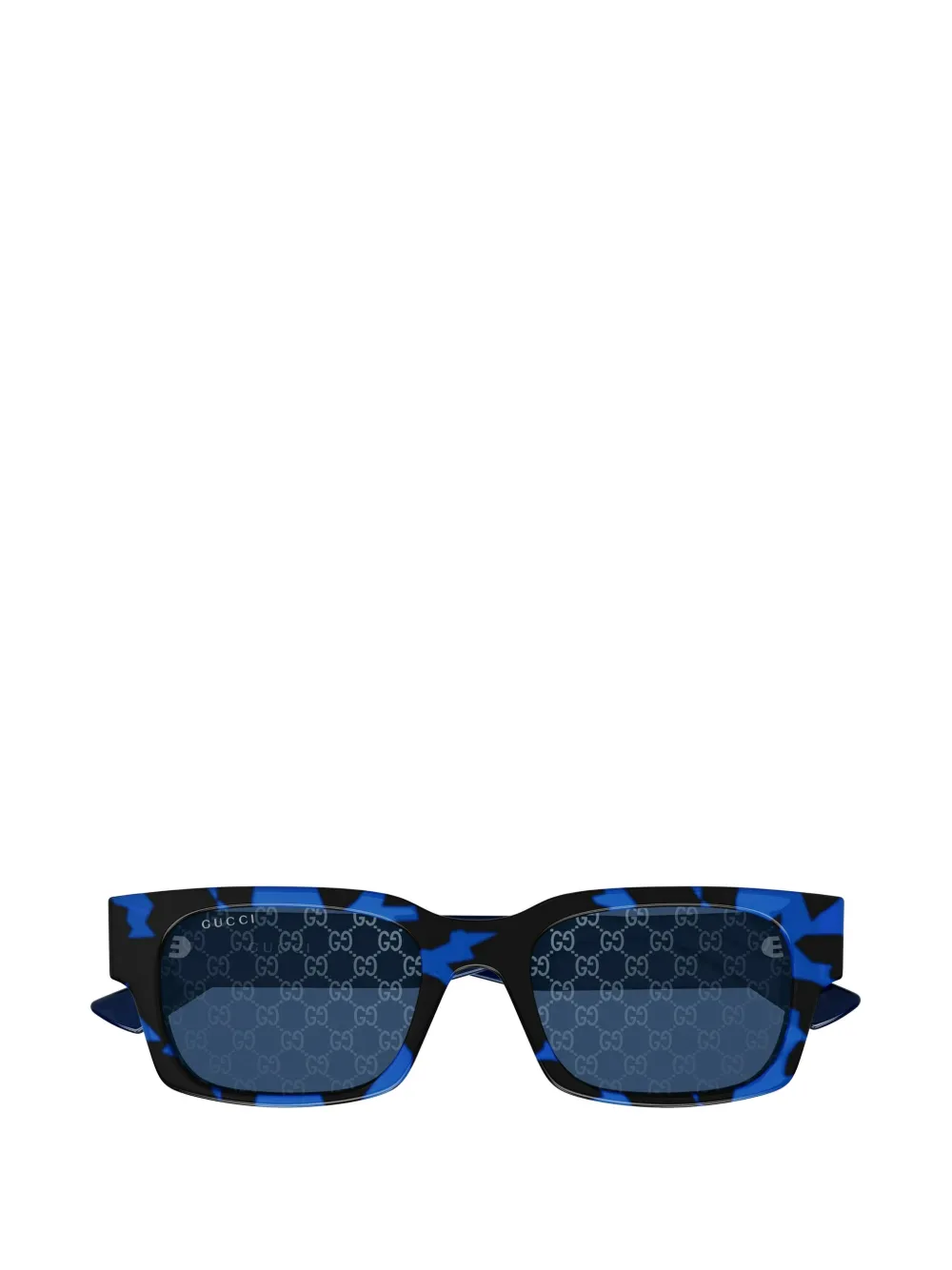 Gucci Eyewear GG Monogram rectangle-frame sunglasses - Blu