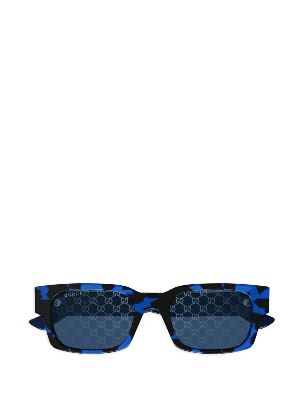 Gucci Eyewear GG Monogram rectangle-frame sunglasses - Blu