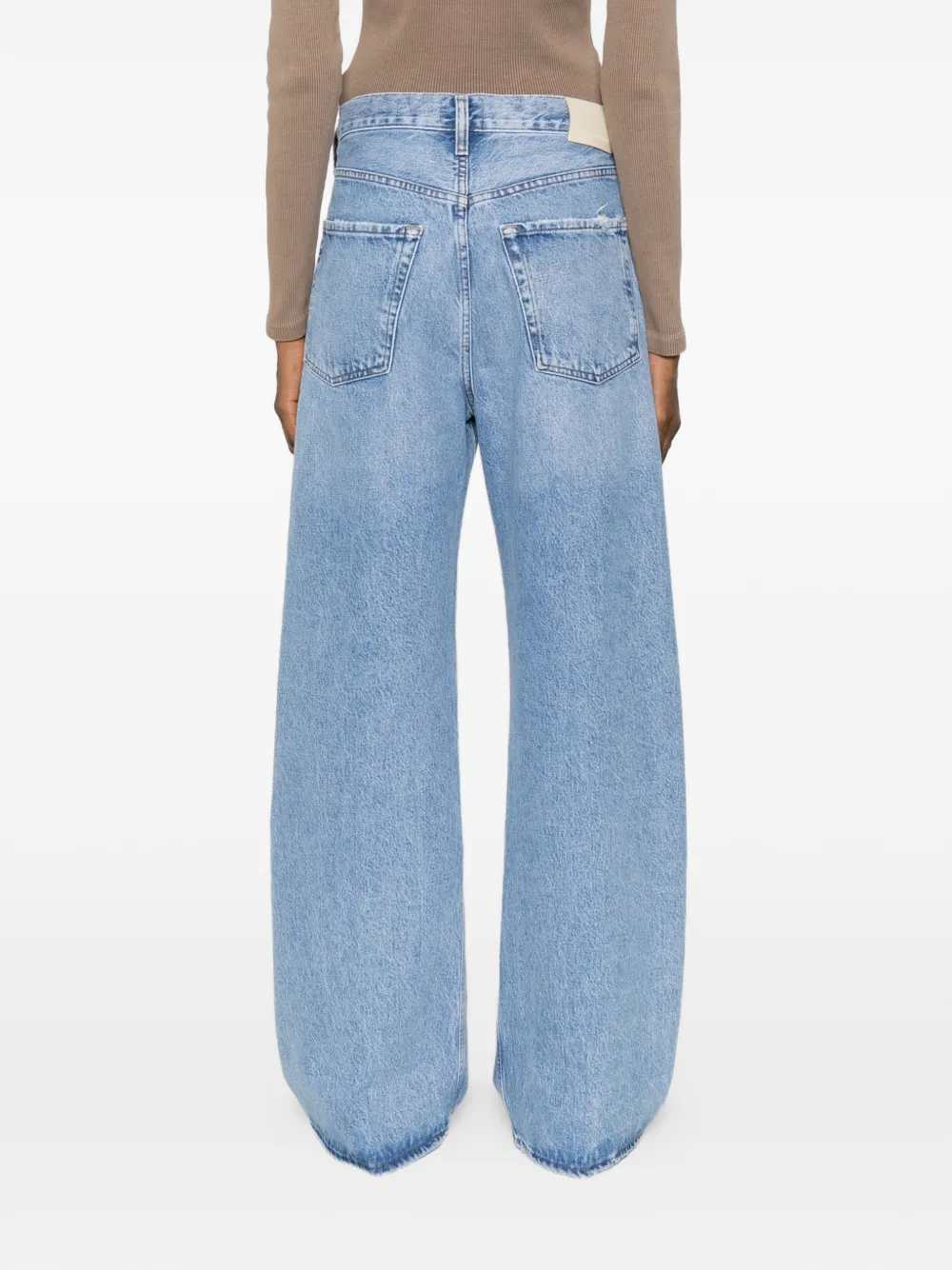 Citizens of Humanity Ayla jeans met vervaagd effect en wijde pijpen Blauw
