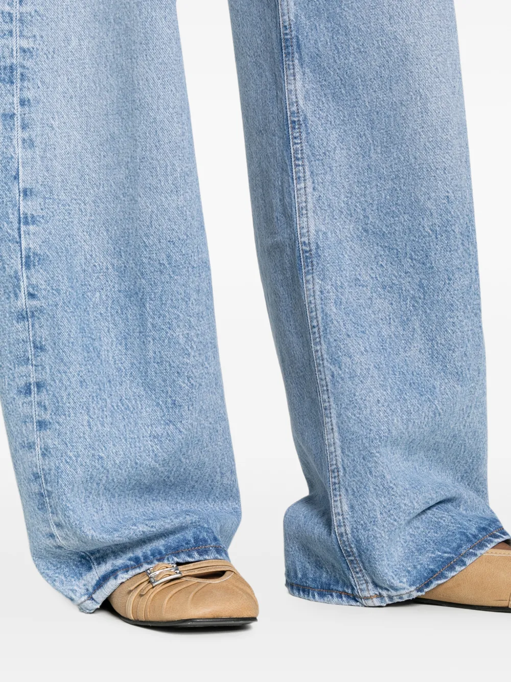Citizens of Humanity Ayla jeans met vervaagd effect en wijde pijpen Blauw