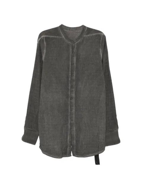 69 BY ISAAC SELLAM collarless textured-finish shirt