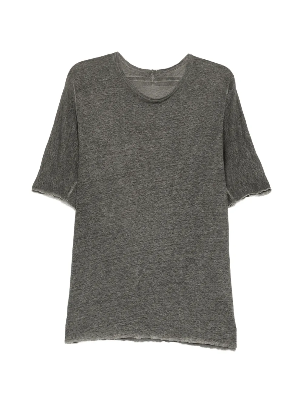 69 BY ISAAC SELLAM raw-edge short-sleeve T-shirt - Grigio