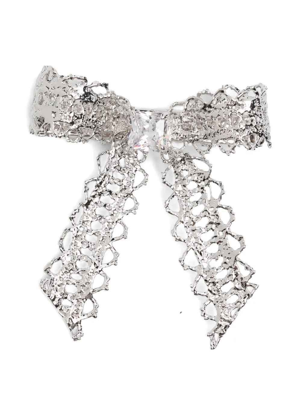 SHUSHU/TONG x YVMIN crystal-embellished hair clip - Argento