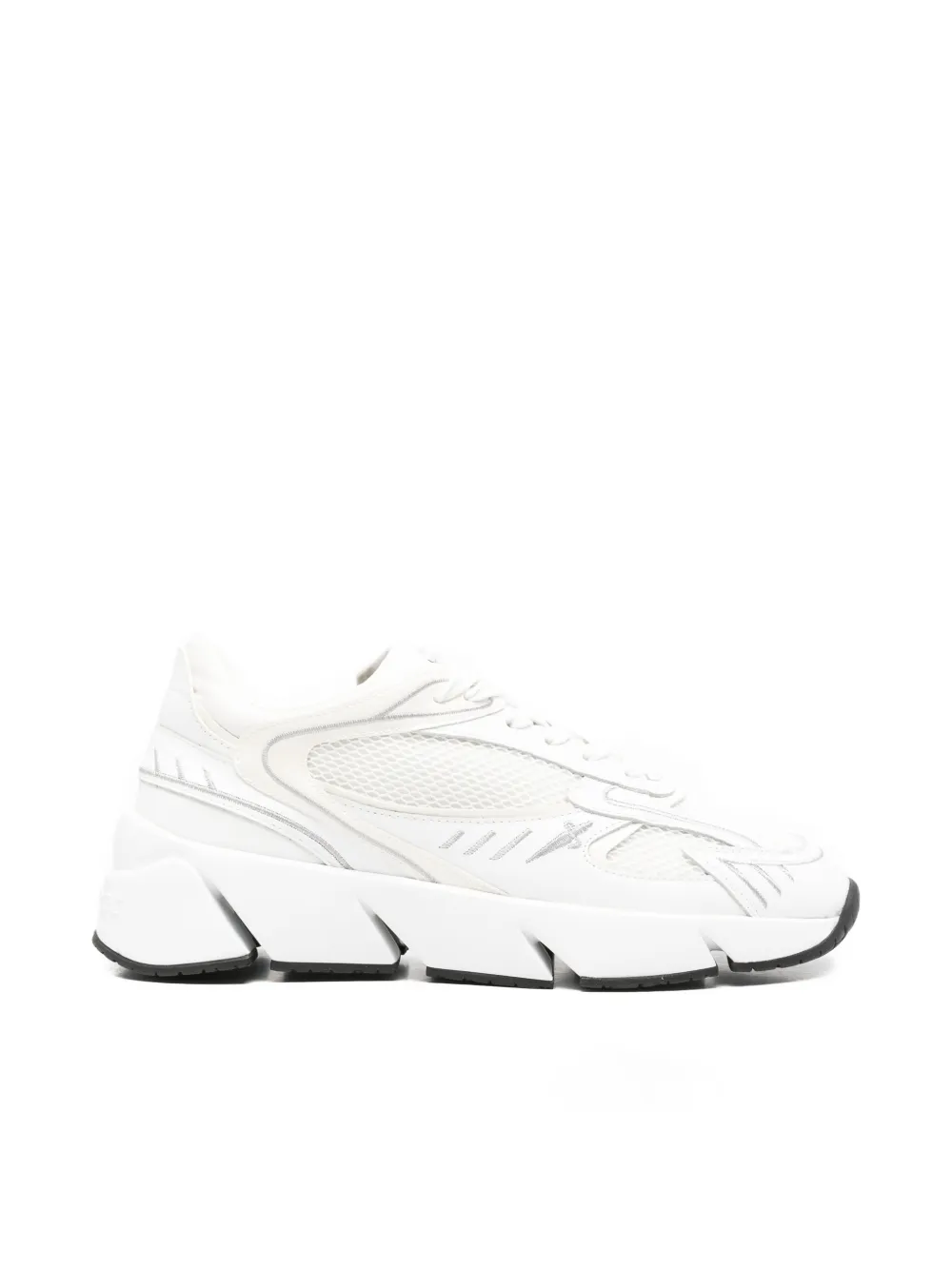 Cesare Paciotti panelled leather sneakers - Bianco