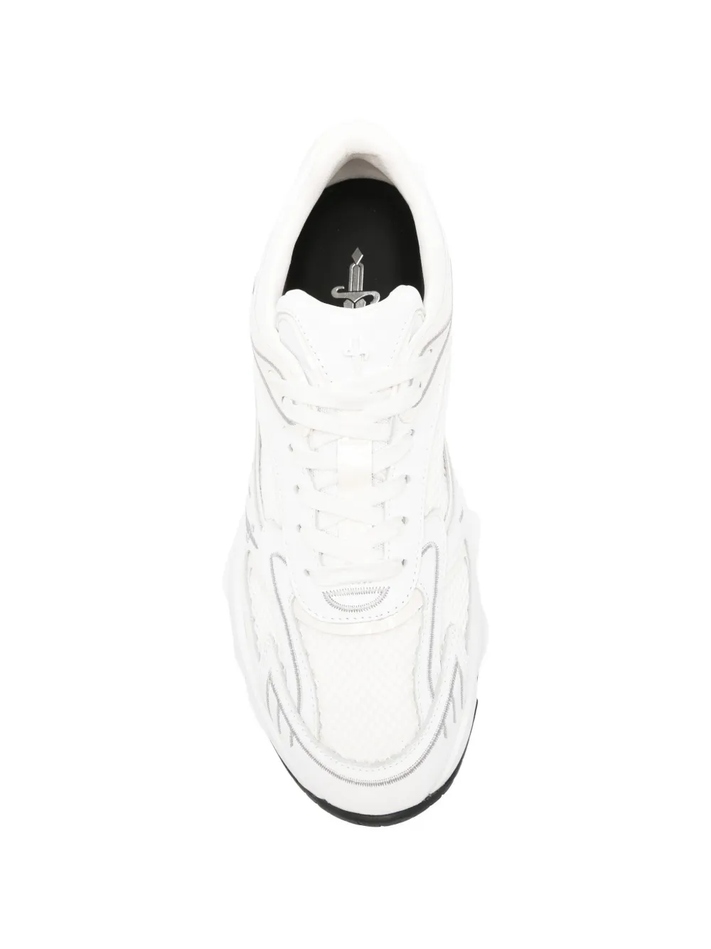 Cesare Paciotti panelled leather sneakers Wit
