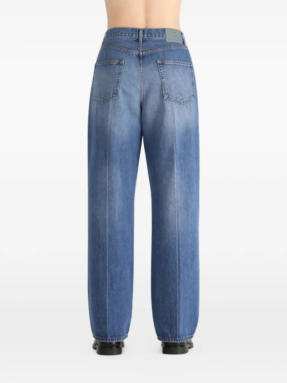 The Elder Statesman Hunter Faded Pressed-crease Jeans in Blue, view 4