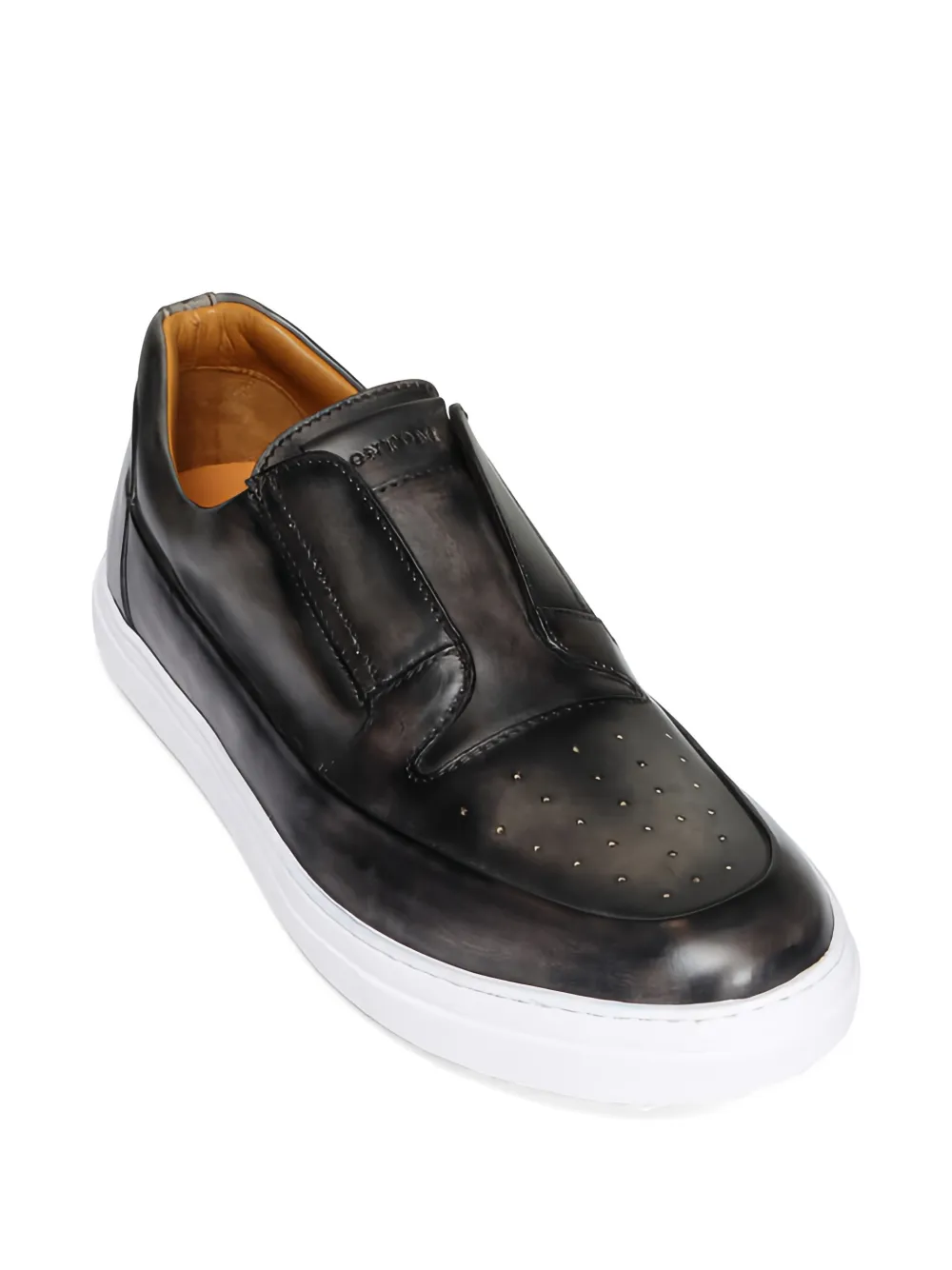 Bontoni Vincente perforated leather sneakers Grijs
