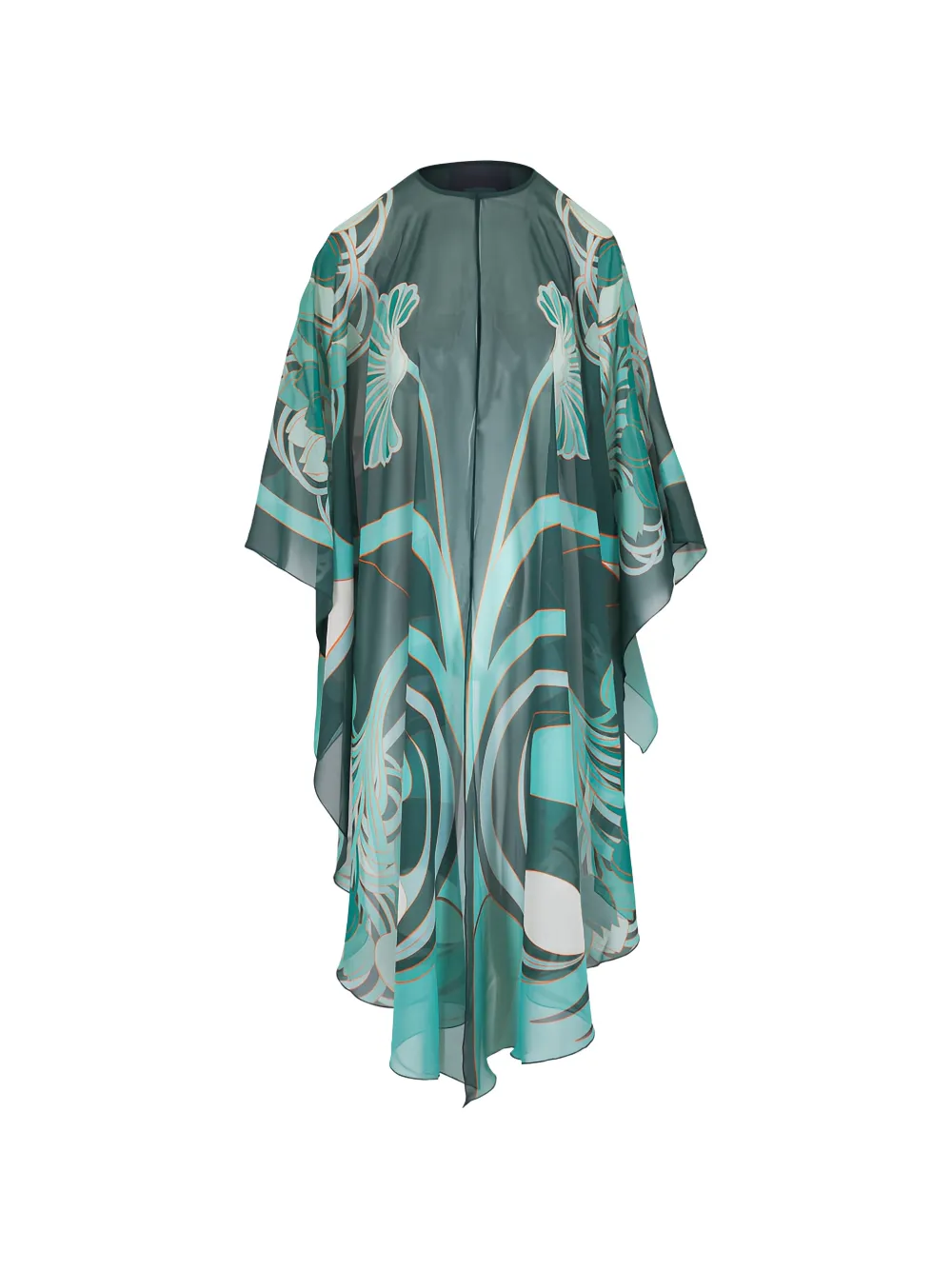 La DoubleJ Maria Seidenkleid mit grafischem Print - Grün