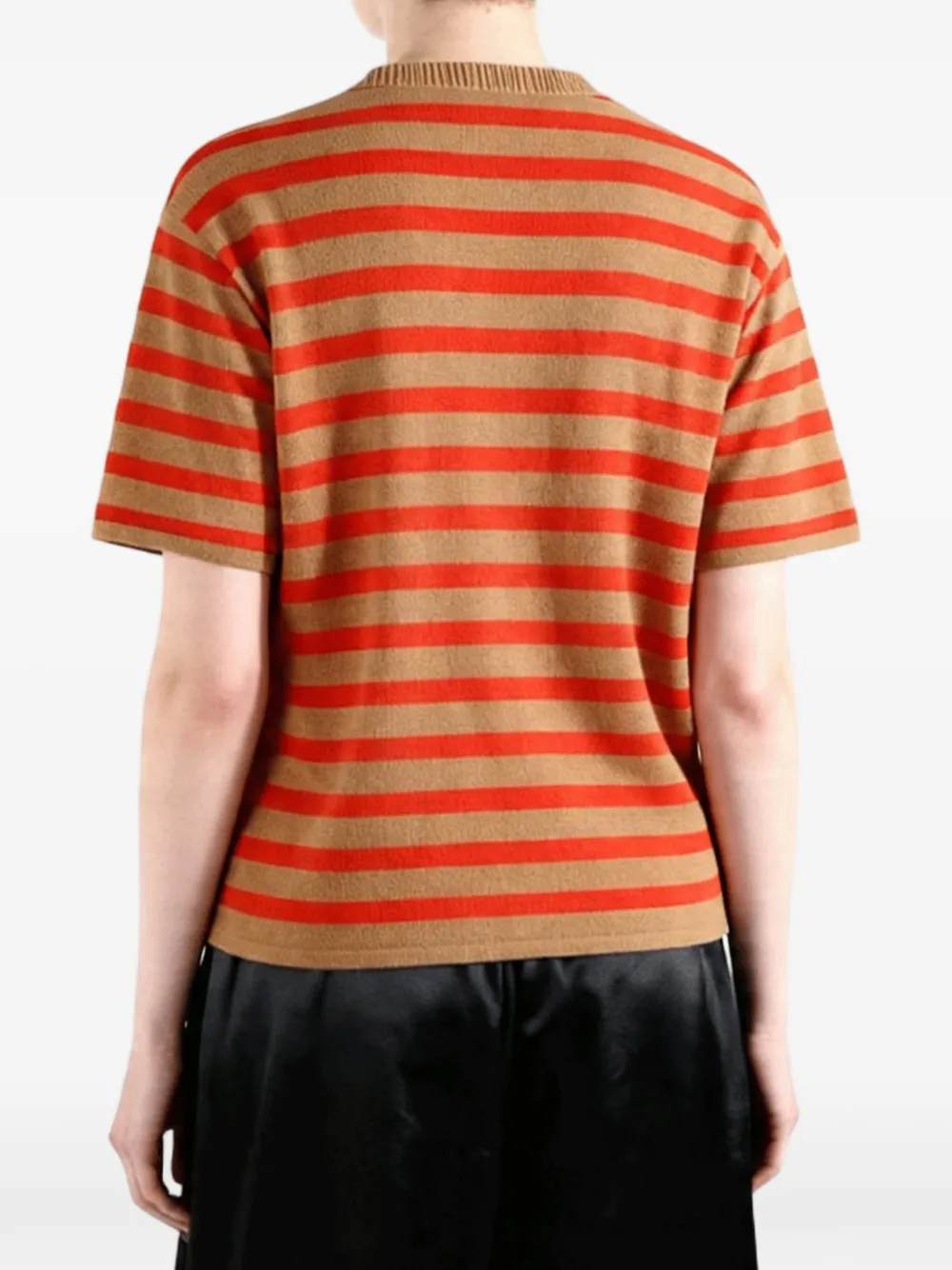 The Elder Statesman Scout gestreept T-shirt Bruin