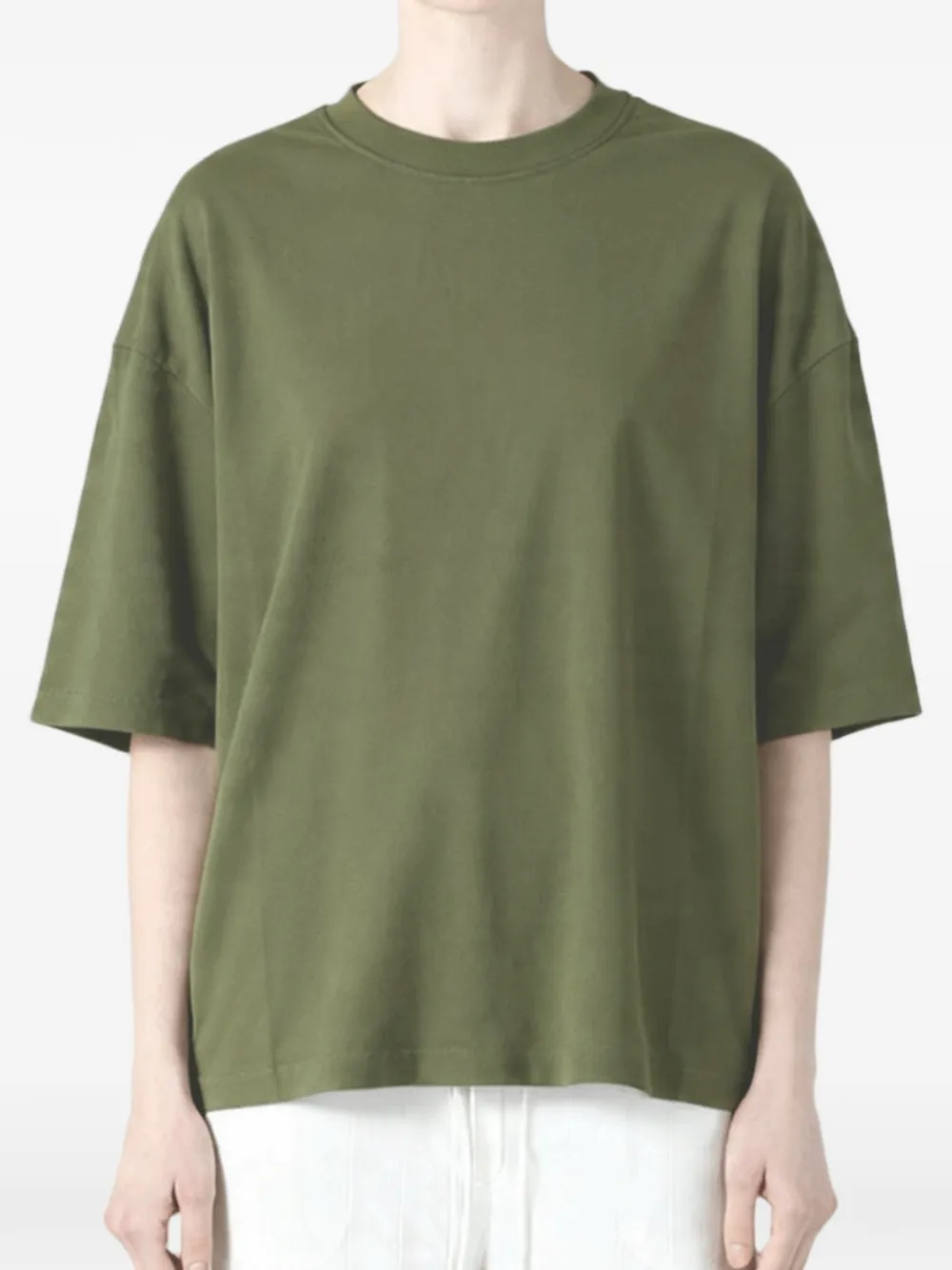 The Elder Statesman Playa T-shirt met verlaagde schouders en ronde hals Groen