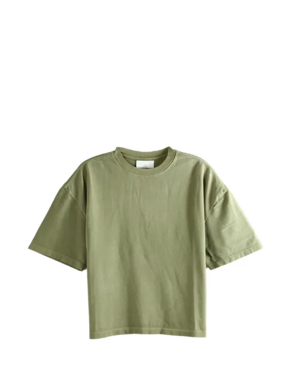 The Elder Statesman Playa Crew-neck Drop-shoulder T-shirt in Green