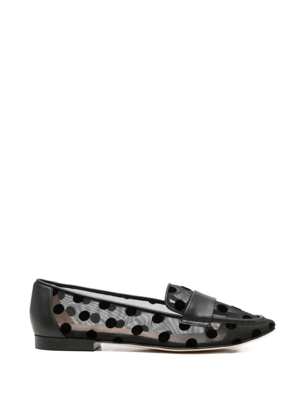 Il Borgo polka-dot mesh loafers - Bianco