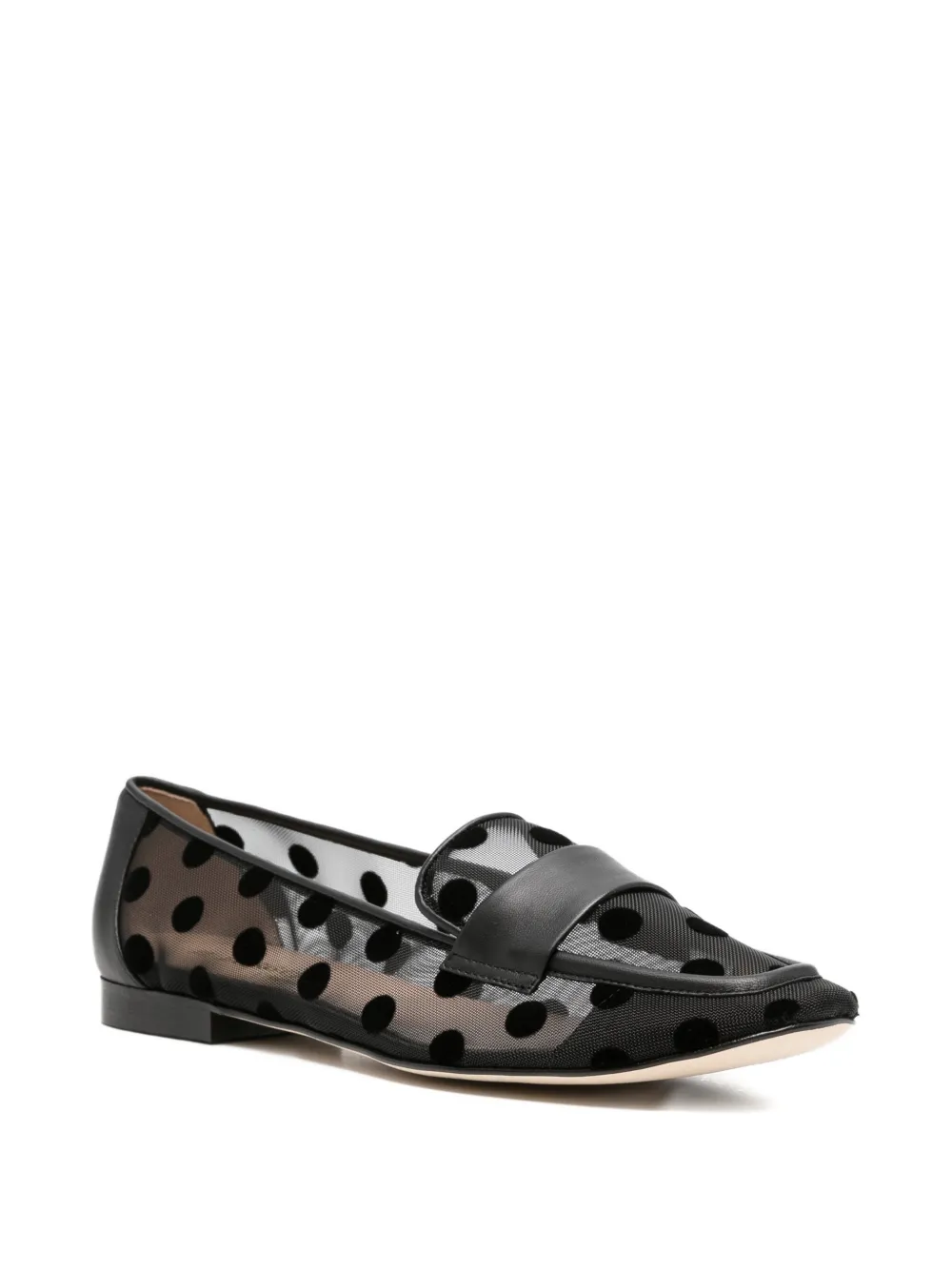 Il Borgo Loafers met stippen en mesh Wit