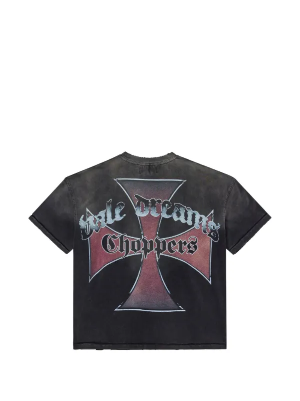 Vale Chopper distressed-effect Cotton T-shirt | Black | FARFETCH