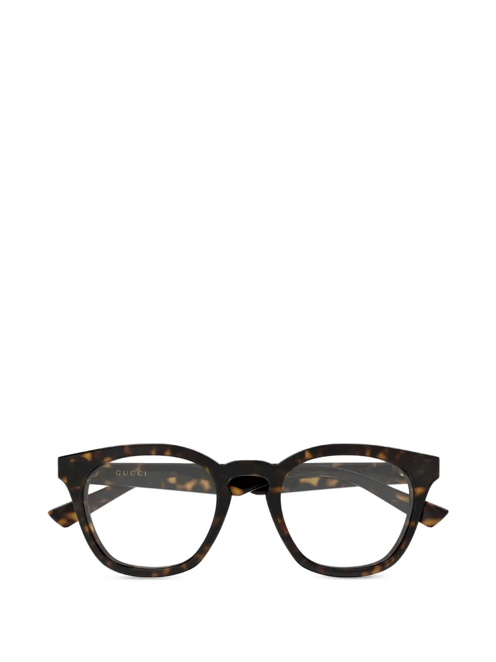 Gucci Eyewear tortoiseshell-effect round-frame glasses - Marrone