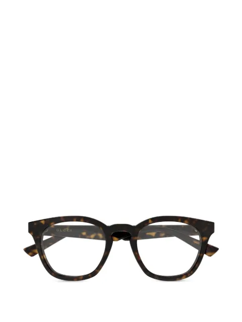Gucci Eyewear tortoiseshell-effect round-frame glasses